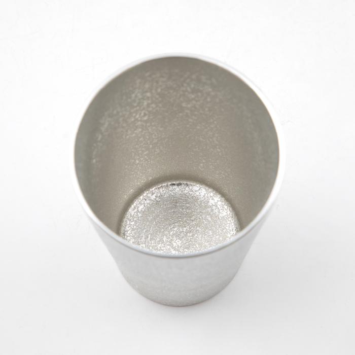 公式 | 薩摩錫器工芸館(株) 錫 タンブラー ロング 白吹雪加工 300ml [No.79A-2-1] 桐箱付き錫婚式  贈答用 プレゼント 贈り物の画像