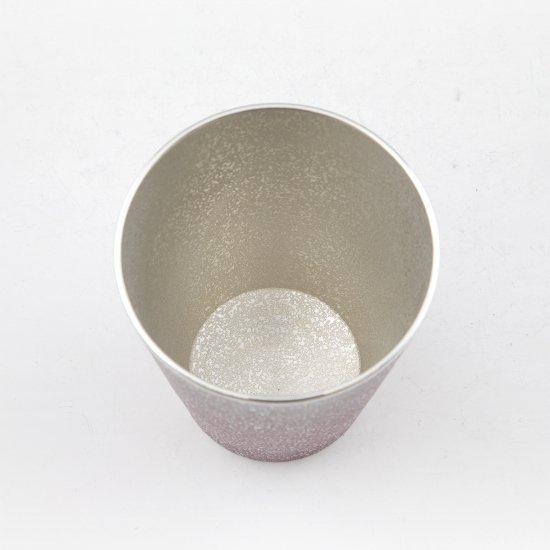 公式 | 薩摩錫器工芸館(株) 錫 タンブラー ロンググラスビッグ 紫吹雪漆加工 450ml [No.79A-3-3] 桐箱付き 贈答用 プレゼント 贈り物の画像