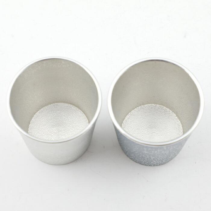 公式 | 薩摩錫器工芸館(株) 錫 ぐい呑み 2個セット 白吹雪加工 藍吹雪漆加工 110ml [No.91C-1・91C-4] 桐箱付き 贈答用 プレゼント 贈り物_4