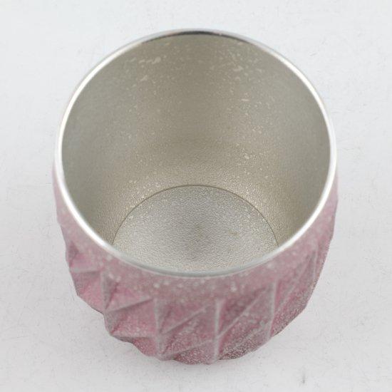 公式 | 薩摩錫器工芸館(株) 錫 タンブラー ダイヤグラス 紫吹雪漆加工 250ml [No.94A-2] 桐箱付き 贈答用 プレゼント 贈り物の画像