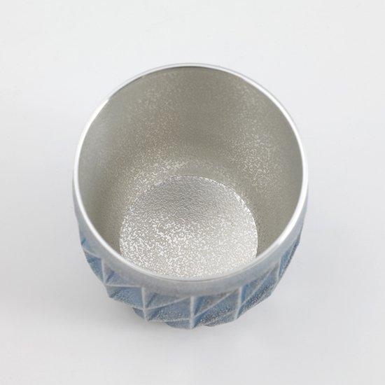公式 | 薩摩錫器工芸館(株) 錫 タンブラー ダイヤグラス 藍吹雪漆加工 250ml [No.94A-4] 桐箱付き 贈答用 プレゼント 贈り物の画像