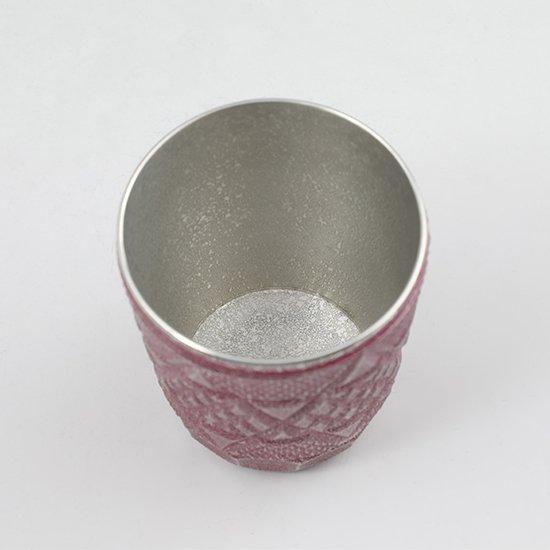 公式 | 薩摩錫器工芸館(株) 錫 切子タンブラー 紫漆加工 250ml [No.95C-1-2] 桐箱付き 贈答用 プレゼント 贈り物の画像