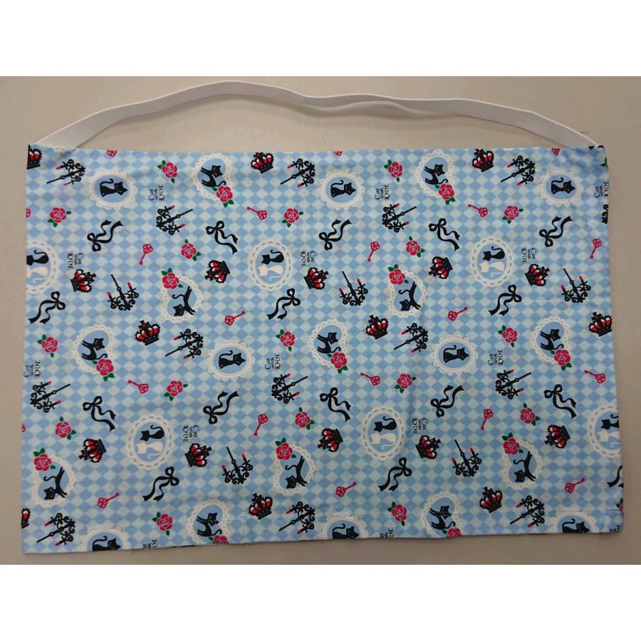 防災頭巾 カバー ねこ柄 内寸 32 × 51 cm 大サイズ 小学校 低学年