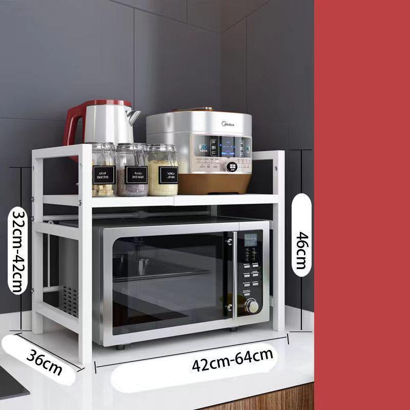 レンジラック レンジ台 キッチン 収納ラック 伸縮 幅45-65cm 食器棚 高