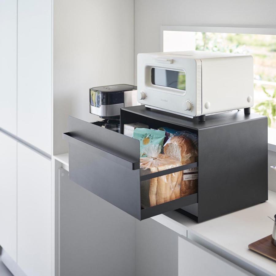 ヤマザキ　ブレッドケース　タワー　引き出し型2段　ブラック　未使用 Amazon.co.jp: 山崎実業(Yamazaki) 【 完成品 】 ブレッドケース