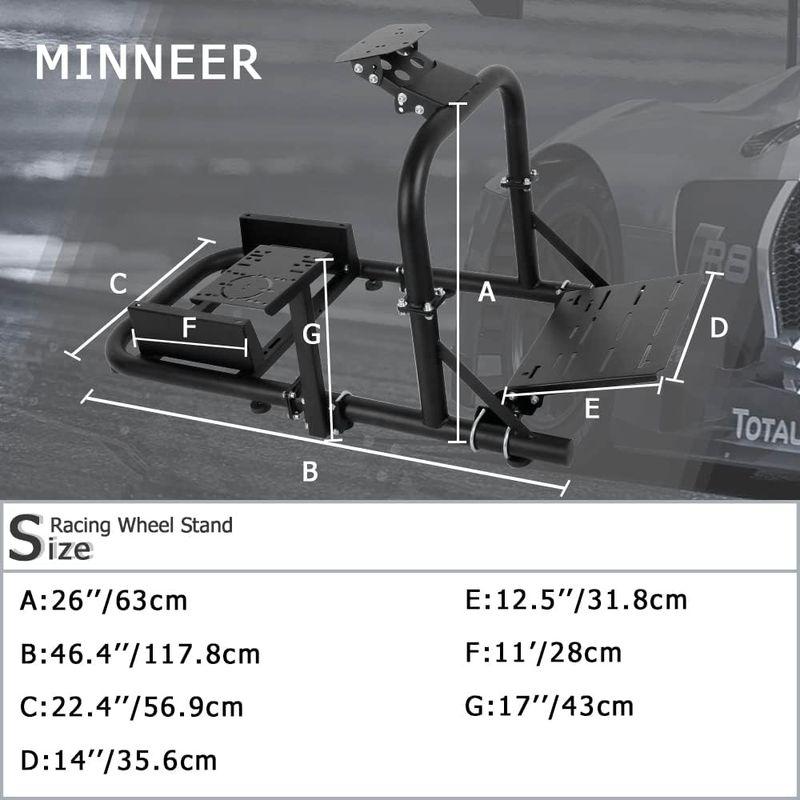 MINNEER レーシングコックピット 丸型チューブデザイン 調整可能 ハンコンコックピット ロジクール G25 G27 G29 G920 レーシングコックピット 丸型チューブデザイン 調整可能 ハンコンコックピット ロジクール G25 G27 G29 G920