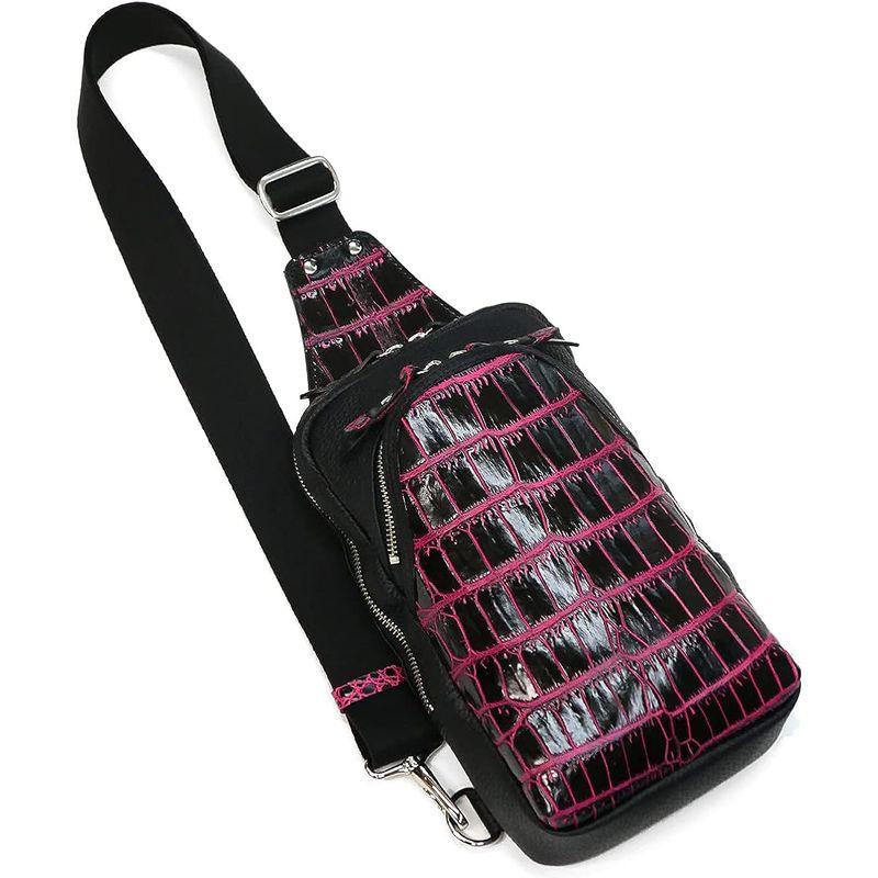 【即購入⭕️】 オリジナルパース・ナカムラ CRBRBN1295-PINK ボディバック ワンショルダーバッグ 本革 牛革 ワニ革 クロコダイルレザー ネオ 【FK1917764629】(69227円)