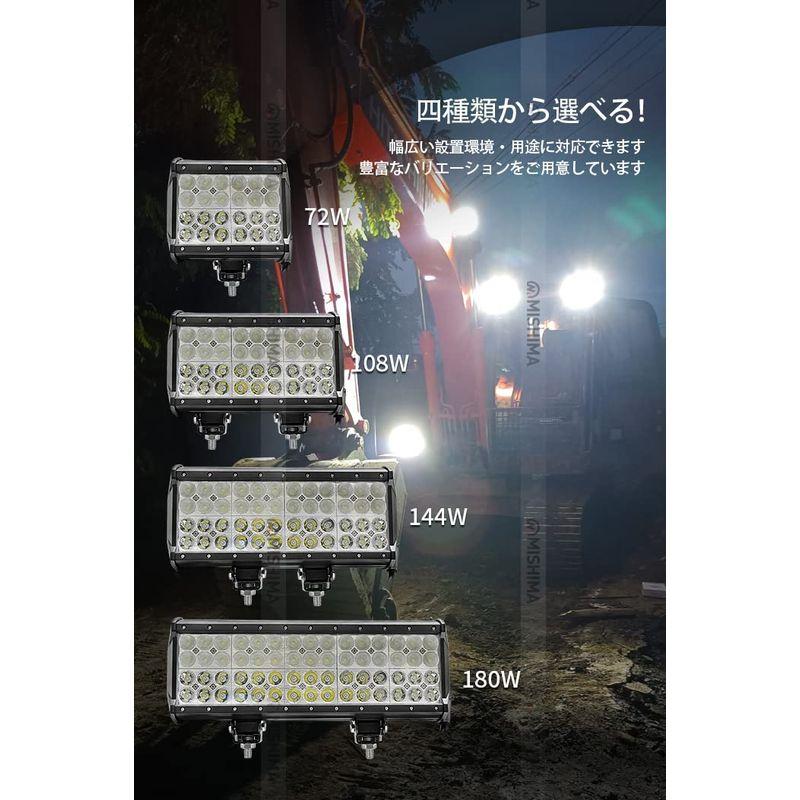 2台セットLED端子60発　切替自由　作業灯　LED　24V兼用　ワークライト　12V　180W　msm944-cree180-SF-2