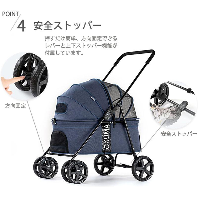 【初期/レア】 大阪熊 ペットカート ペットキャリー ペットバギー いぬ用 バギー 折りたたみ式 レインカバー付き多頭 中小型犬 中型犬バギー 猫用 前輪3 【1542286255】(9164円)
