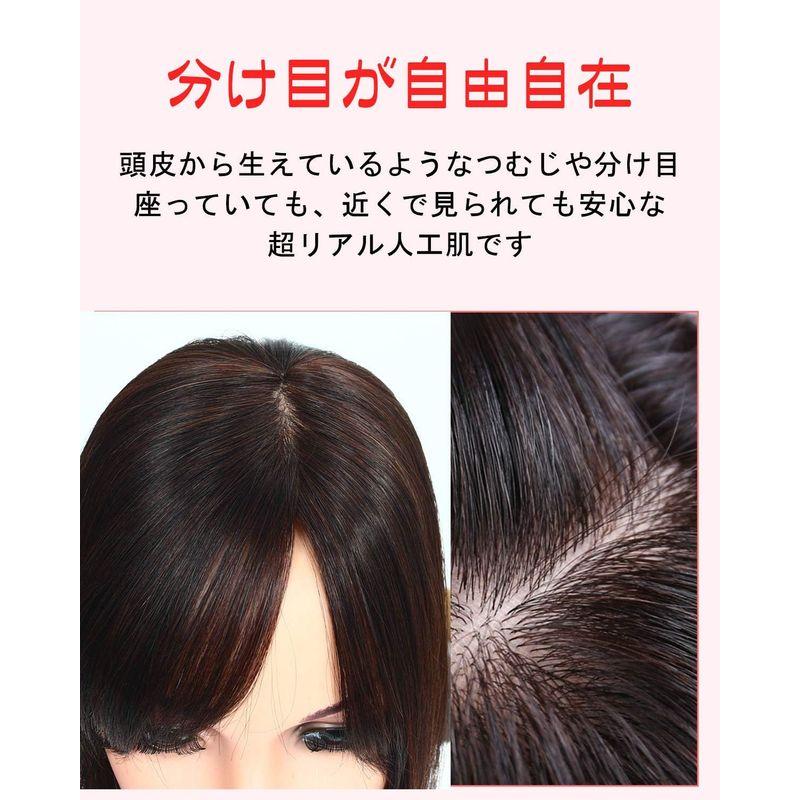 【値下げ⭕️】 HIYE 人毛100% 部分ウィッグ 手植え リアル 分け目 前髪 ヘアーピース 横8cm縦12cm (バッツん自然黒， 20cm) 【1871430053】(11120円)