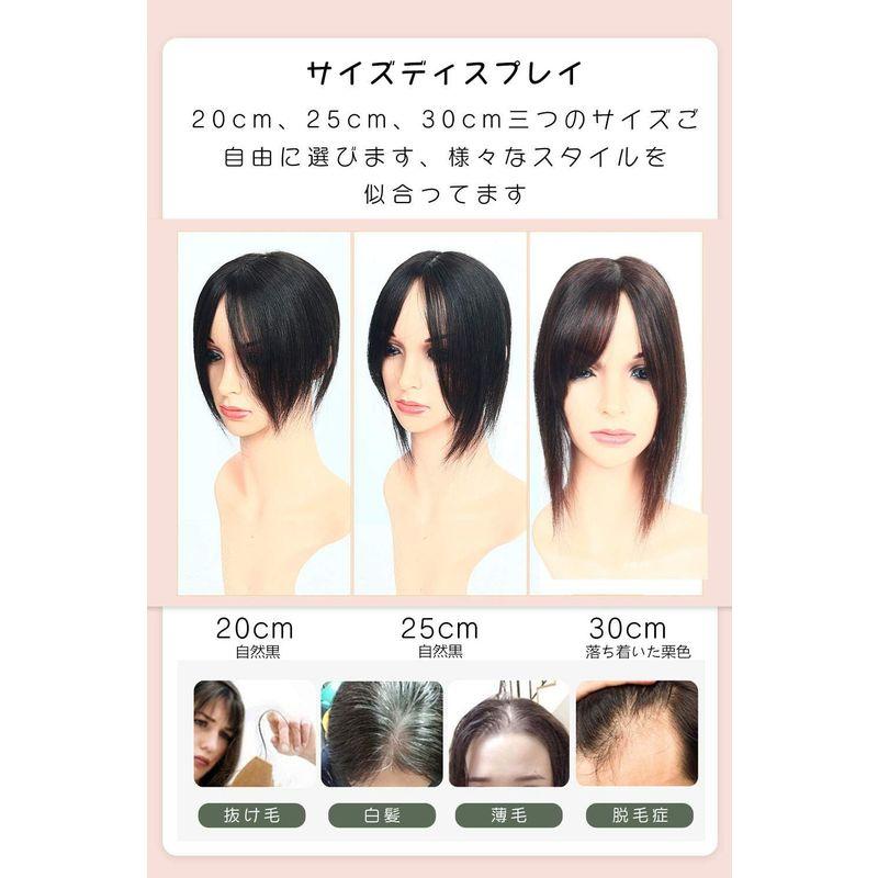 【値下げ⭕️】 HIYE 人毛100% 部分ウィッグ 手植え リアル 分け目 前髪 ヘアーピース 横8cm縦12cm (バッツん自然黒， 20cm) 【1871430053】(11120円)