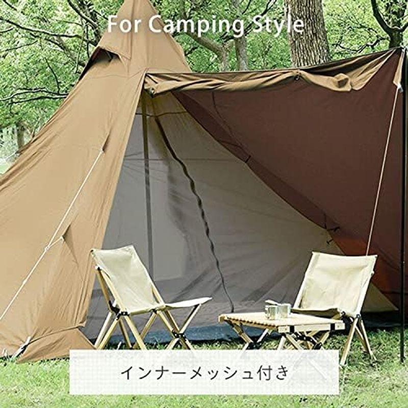 クーポン安い キャンパーズコレクション 山善 軍幕 テント ソロ用 1?2人 キャンプ アウトドア 火の粉に強い オールシーズン 簡単設営 インナーテント