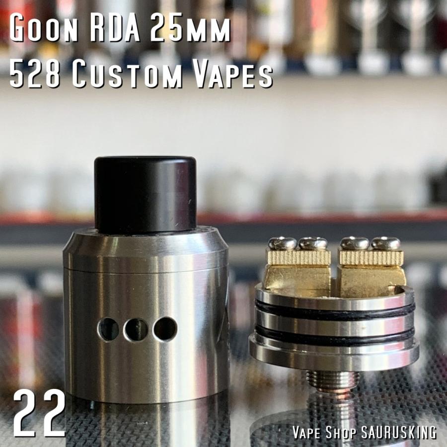 Goon RDA 22mm by 528 Custom Vapes Color:Stainless / グーン 528カスタム *正規品*｜saurusking｜02