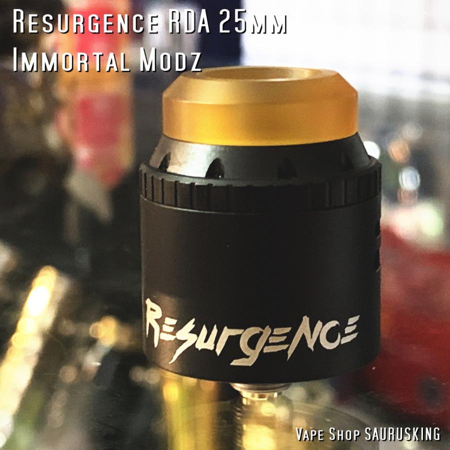 Resurgence RDA 25mm Black by Immortal Modz*正規品* VAPE  :va-immortal-002:SAURUSKINGヤフー店 - 通販 - Yahoo!ショッピング
