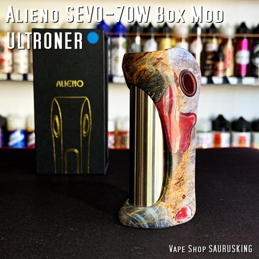 ULTRONER Alieno SEVO-70w Box Mod [Blue] Stabilized Wood 01 / ウルトロナー スタビライズドウッド *正規品* VAPE｜saurusking｜04