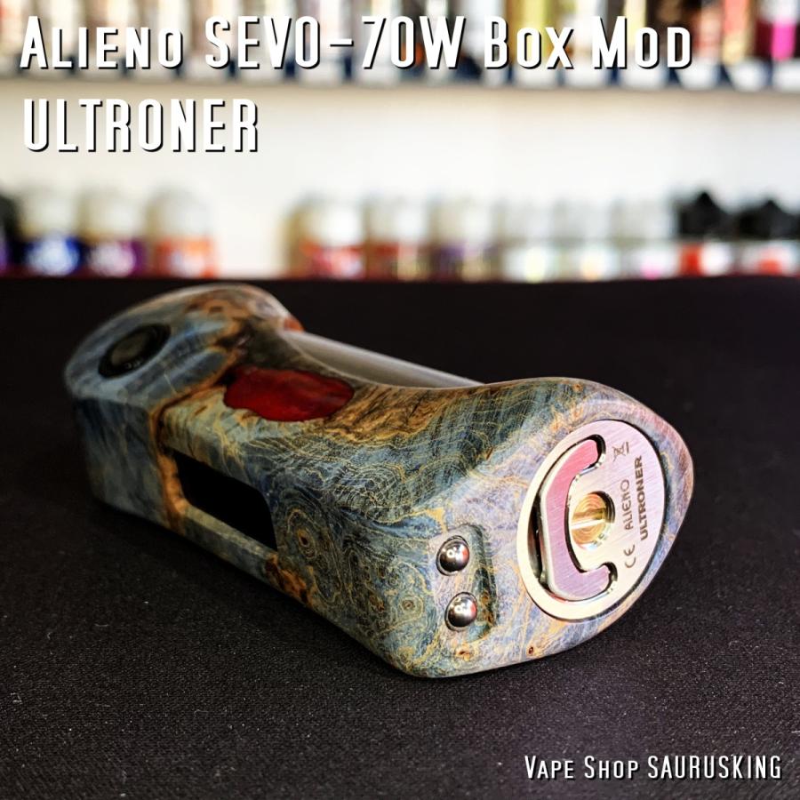 ULTRONER Alieno SEVO-70w Box Mod [Blue] Stabilized Wood 01 / ウルトロナー スタビライズドウッド *正規品* VAPE｜saurusking｜06