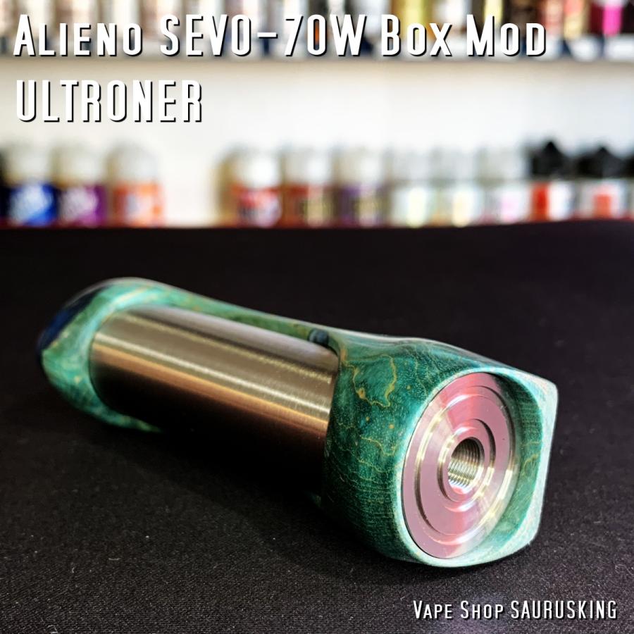 ULTRONER Alieno SEVO-70w Box Mod [Blue] Stabilized Wood 02 / ウルトロナー スタビライズドウッド *正規品* VAPE｜saurusking｜07