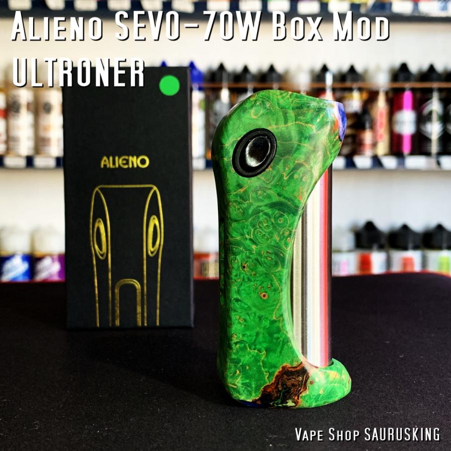 ULTRONER Alieno SEVO-70w Box Mod [Green] Stabilized Wood 05 / ウルトロナー スタビライズドウッド *正規品* VAPE｜saurusking｜02