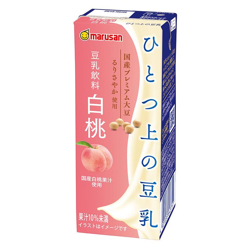 マルサンアイ ひとつ上の豆乳 200ml×48本 豆乳飲料 白桃 1本89円 送料