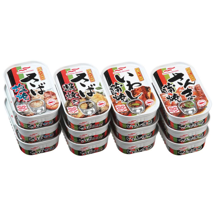 [4種計12缶]マルハニチロ 青物惣菜缶詰12缶セット DNC-1×1箱 さば塩焼・さば照焼き・いわし蒲焼・さんま蒲焼 送料無料(沖縄・離島を除く)（Yahoo!・SAVE FUN(セイブファン)）