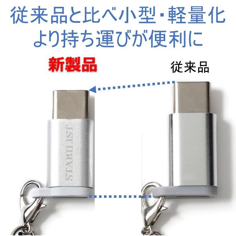 USB Type-C 変換アダプタ 4個セット ストラップ付属 micro to