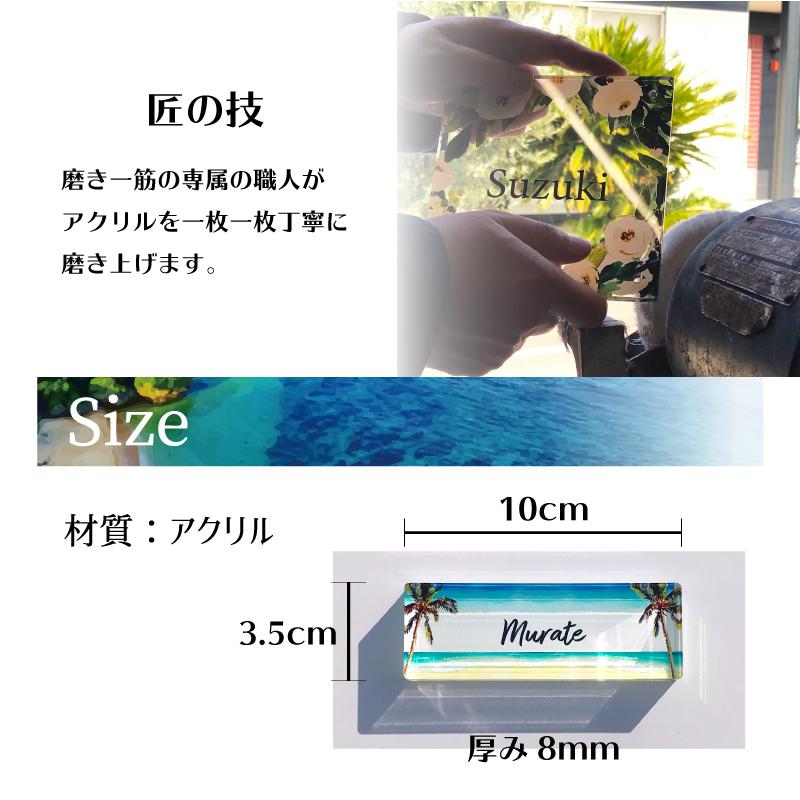 表札 ミニ【和柄/錦鯉】ビス無しタイプ 看板 戸建て 新築 表札