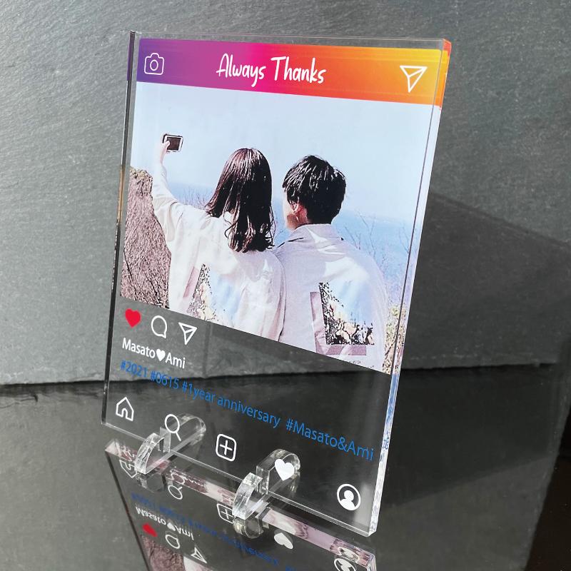 SNS風 フォトフレーム】カップル 記念日 プレゼント 贈り物 結婚式
