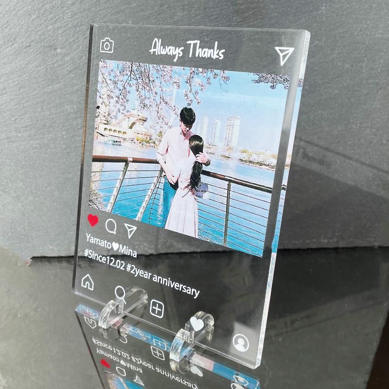 SNS風 フォトフレーム】カップル 記念日 プレゼント 贈り物 結婚式