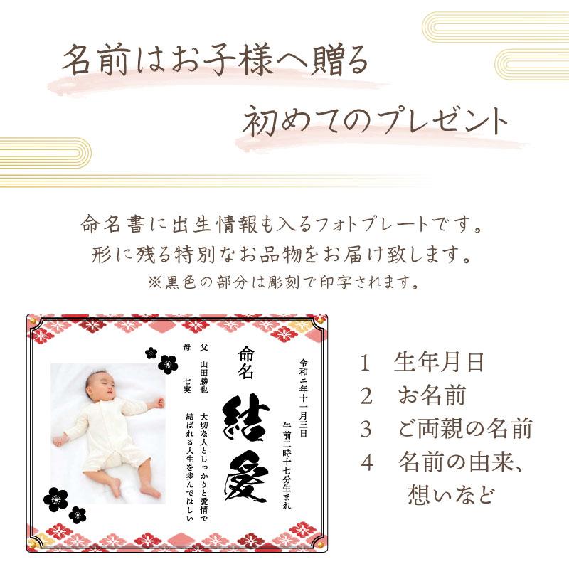 命名プレート (月灯り) 命名書】 和 ギフト ベビー お祝い 出産祝い 父