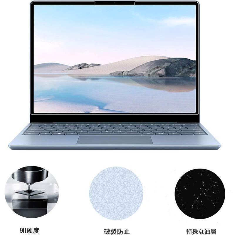 Adeway Microsoft Surface Laptop Go 3/2/1 ガラス保護フィルム 12.4Inch U型 9H硬度 高透｜savoia｜05