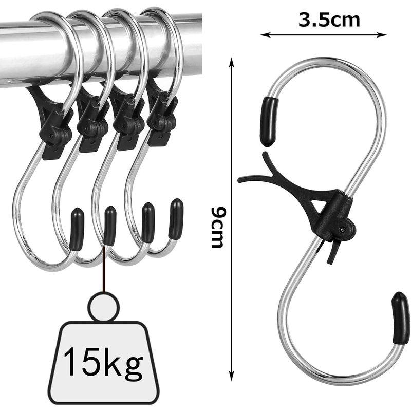 Saitrewed S字フック 12個セット Sじフック 汎用フック ステンレス 防錆 脱落防止 小物掛け 吊り下げ 収納 キッチン 浴室｜savoia｜07