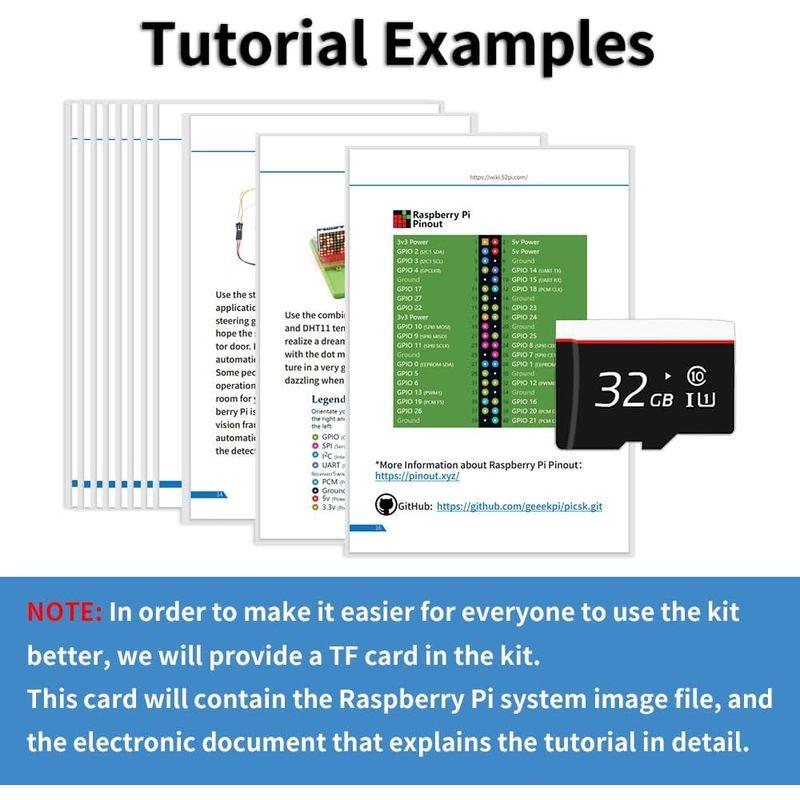 超特価通販サイト GeeekPi Raspberry Pi 4B用完全スターターキット、Python C Javaスクラッチコード、100ページのチュートリア