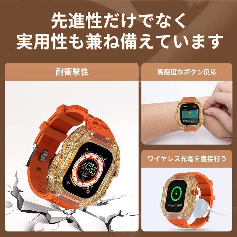 Apple Watch Ultra 49mm のためのバンドが付いている場合 iWatch シリーズ 49mm の透明で明確な保護場合のため｜savoia｜07