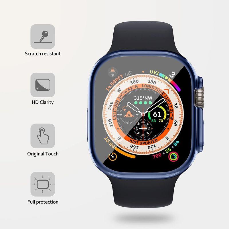 2枚 Apple Watch Series 8 Ultra 49mm用TPUケースとスクリーンプロテクター 、Apple Watch 8 U｜savoia｜02