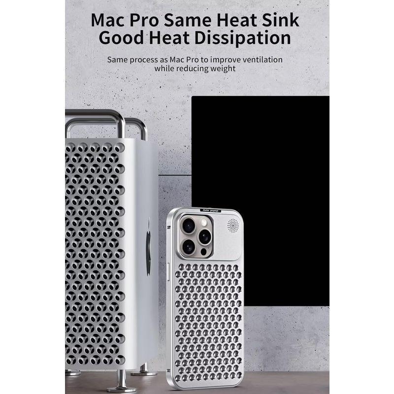 Sursuni iPhone 15 Pro Max 用 ケース アルミ 散熱 カバー バンパー Mac Pro 仕様 香水 薫り アイフォン｜savoia｜08