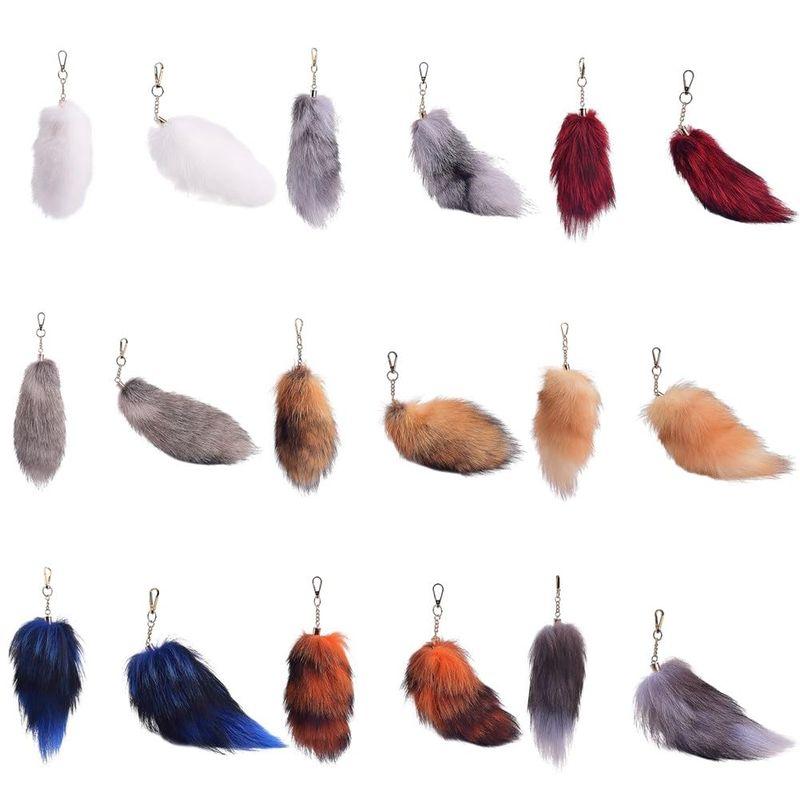 Gitvirgo フォックステール キーホルダー 狐 しっぽ ふわふわ 携帯