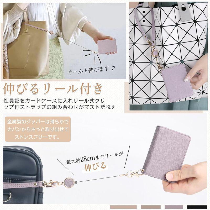 Englaph 定期入れ レディース 二つ折り リール付き 可愛い Englaph 定期入れ レディース 二つ折り リール付き 可愛い