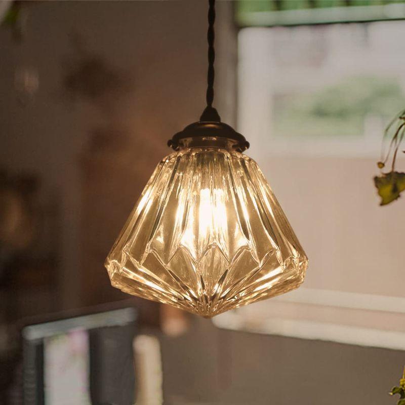 Cerdeco 独特な樹木の葉柄 ガラス製ペンダントライト レトロ感満載