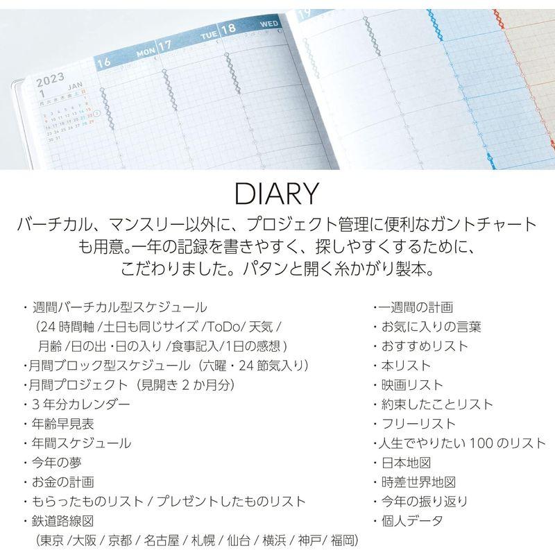 コクヨ ジブン手帳 DIARY 手帳 2023年 A5 スリム マンスリー&ウィークリー ホワイト ニ-JCD1W-23 2022年 11月｜savoia｜05