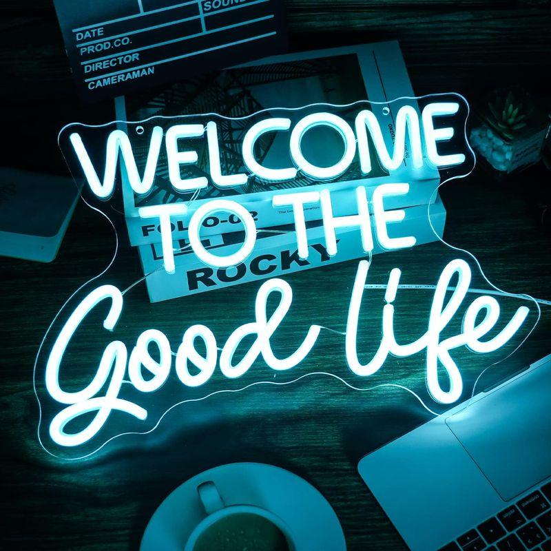 Welcome To The Good Lifeネオンサイン ledネオン看板 ネオン管インテリア 調光可能 ウォール装飾ライト ベッドルー｜savoia｜08