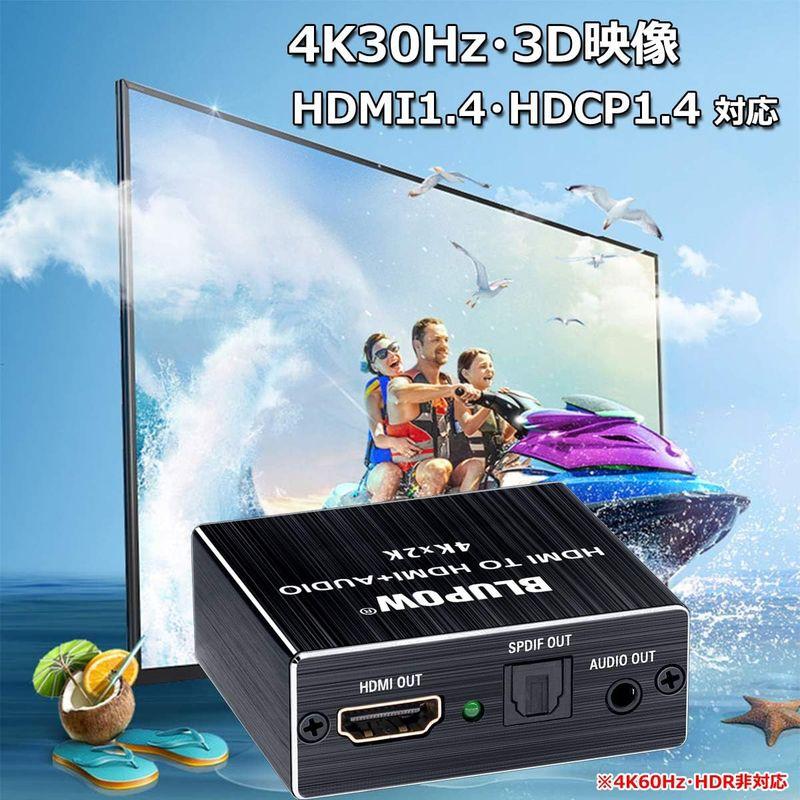 BLUPOW 4K30Hz HDMI音声分離器 (光デジタル・3.5mmステレオ音声出力)デジタルオーディオ・サウンド分離 音声分配器 21｜savoia｜04