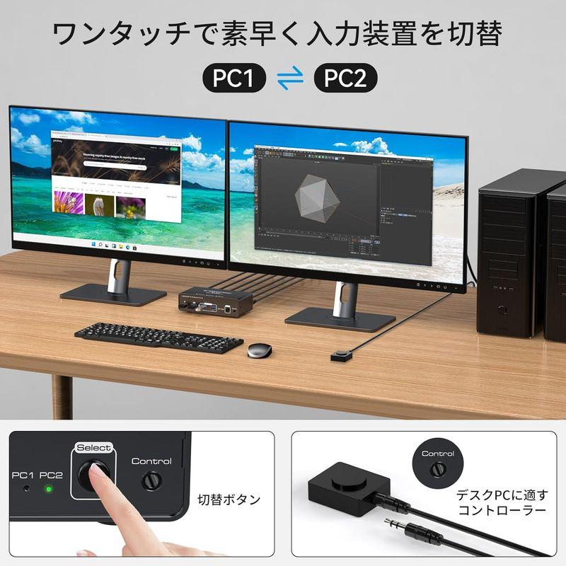 8K 60HzDisplayPort KVM 切替器 SW623 デュアル モニター 2PC 8K 60HzDisplayPort KVM 切替器 SW623 デュアル モニター 2PC
