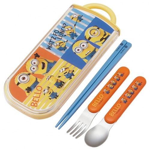 スケーター スライド式トリオセット 子供用 食洗機対応 ハシ スプーン
