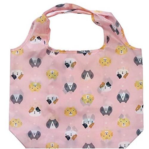 エコバッグ ピンク ネコ かわいい 折りたたんでコンパクト 内側ポケット シンプル おしゃれ ねこ柄 Ecobag Cat Pk エクスプレスジャパン 通販 Yahoo ショッピング