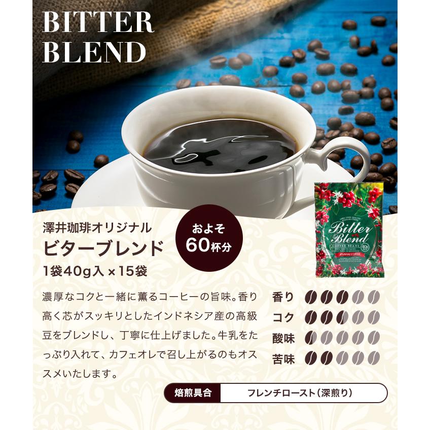 澤井珈琲 薫る挽き立て40gパック（粉のみ）120杯分(珈琲/小分け