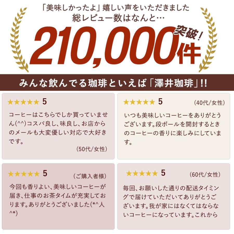 いまだけ＼半額 50%OFF／ コーヒー 珈琲 コーヒー豆  珈琲豆 銀の 澤井珈琲 福袋 120杯分 ルナブレンド グルメ 【TS】 | 澤井珈琲 | 08