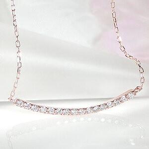 エタニティラインネックレス ダイア0.2ct ダイヤモンド エタニティ ライン ネックレス 10k 10金 0.2ct