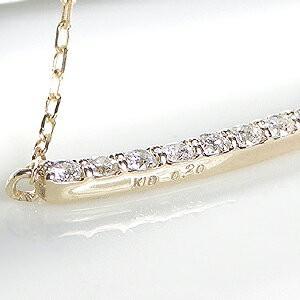 ダイヤモンド エタニティ ライン ネックレス 10k 10金 0.2ct ダイヤ