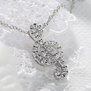 ダイヤモンドネックレス ネックレス ペンダント ダイヤモンド 音符 ト