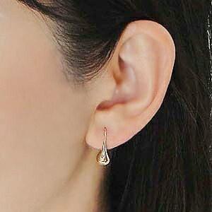 K10YG 地金 フック ピアス 10k 10金 k10 地金ピアス アメリカンピアス  